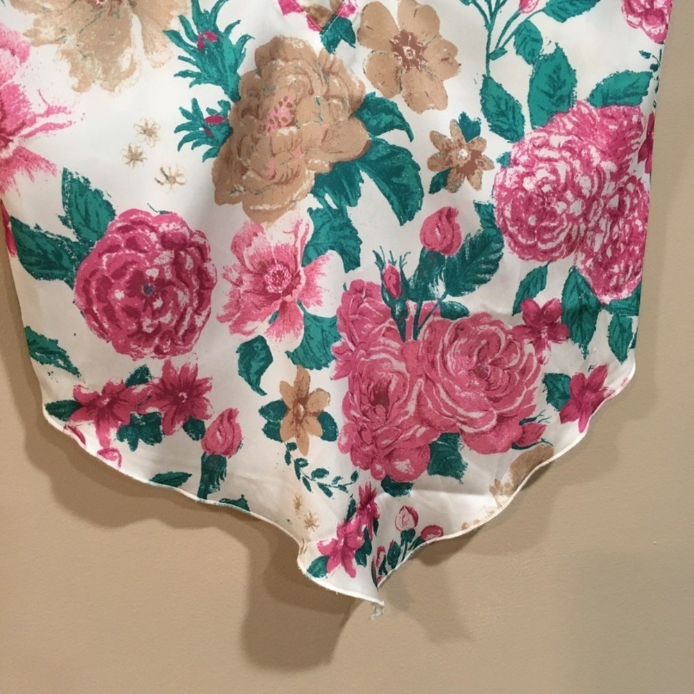 Free People Intimately Floral Handkerchief Cami Tank Top Womens XS Pink Cottage - Picture 3 of 11